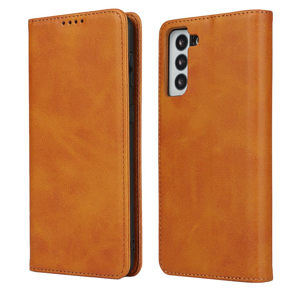 Casecentive Étui portefeuille en cuir Luxe Samsung Galaxy S21 Plus - Brun