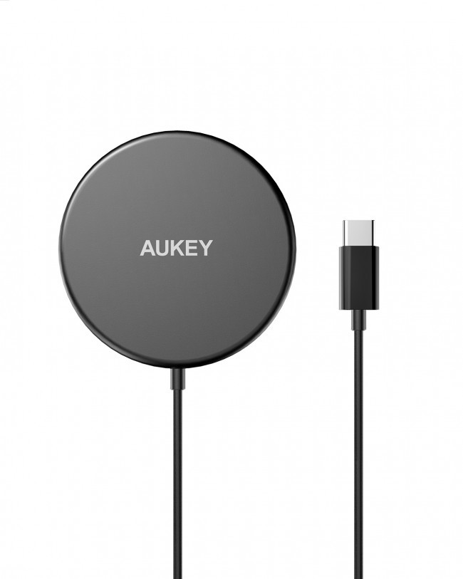 Aukey - Chargeur sans fil 15W Aircore Magnetic Qi - Noir