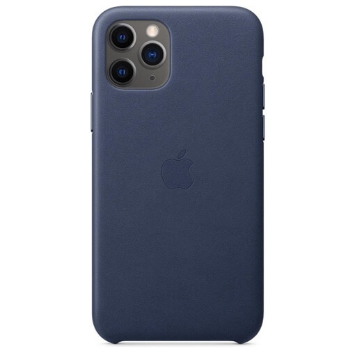 Apple - Coques iPhone 11 Pro en cuir - Bleu Nuit
