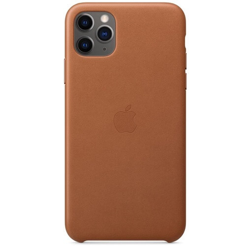 Apple - Coques iPhone 11 Pro Max en cuir - Marron