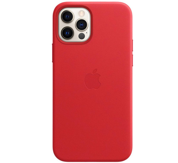 Apple Coque en cuir MagSafe pour iPhone 12 Pro Max - Rouge