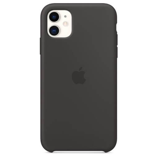 Apple - Coques iPhone 11 en silicone - Noire