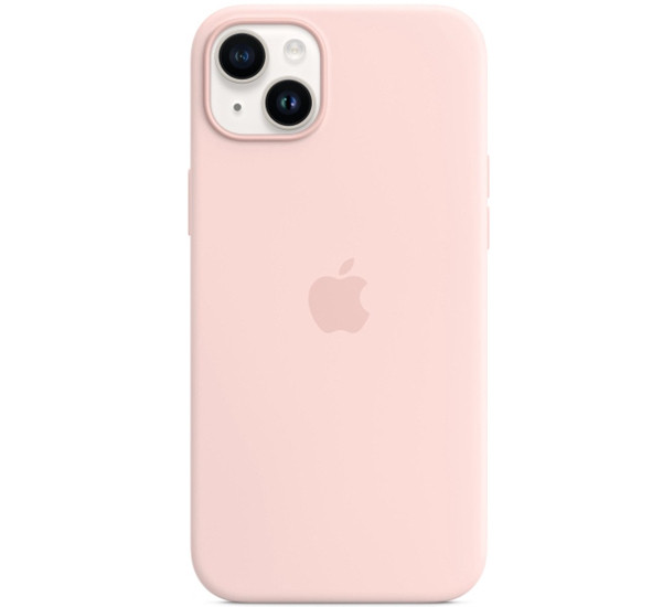 Apple Coque en silicone avec MagSafe pour iPhone 14 Plus - Chalk Pink