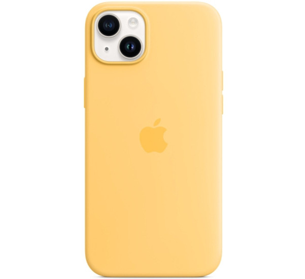 Apple Coque en silicone avec MagSafe pour iPhone 14 Plus - Sunglow