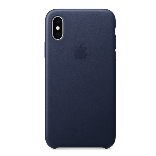 Apple - Coque iPhone XS Max en cuir - Bleu nuit