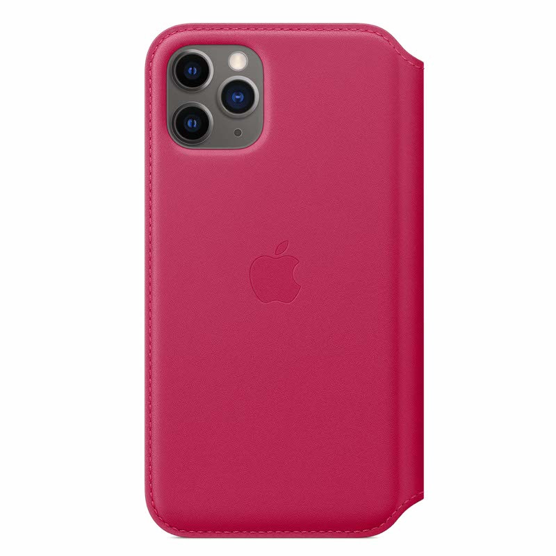 Apple - Étui portefeuille iPhone 11 Pro En cuir - Raspberry