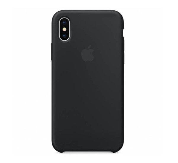 Apple - Coque iPhone X / XS en silicone - Noir