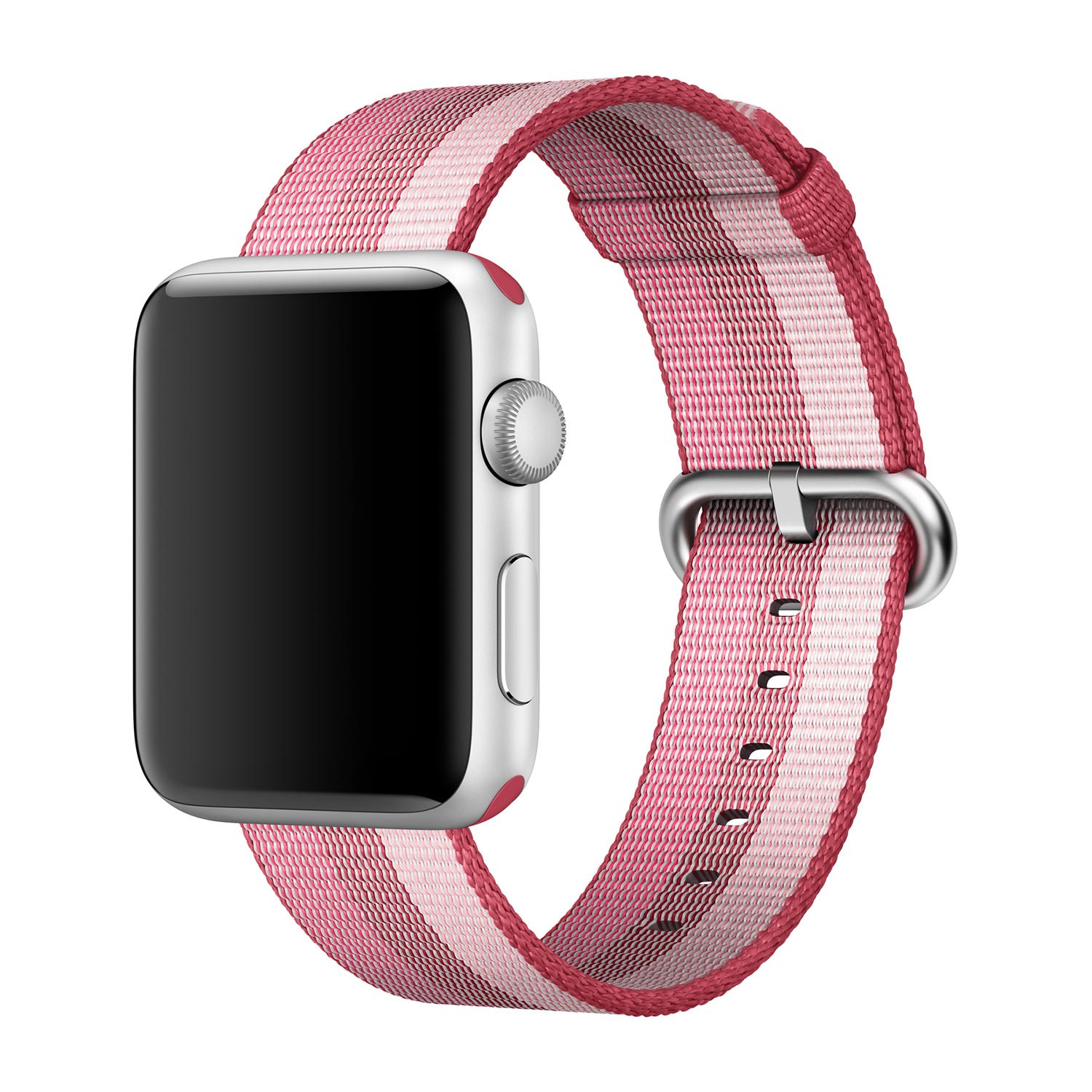 Apple Bracelet en nylon tissé Apple Watch 42mm / 44mm / 45mm / 49mm - Berry