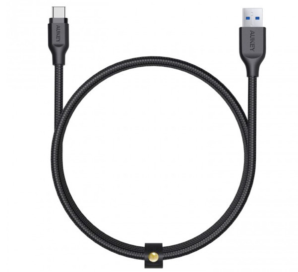 Aukey - Cable USB-A vers USB-C 1.0m - Noire