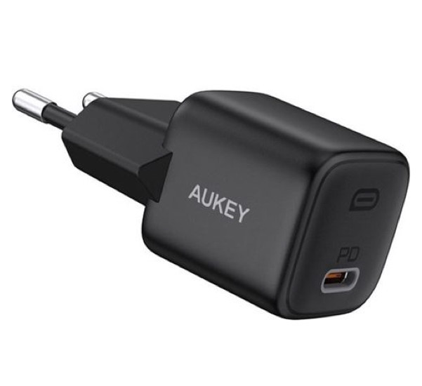 Aukey - Chargeur Mini USB-C Power Delivery 20W - Noir