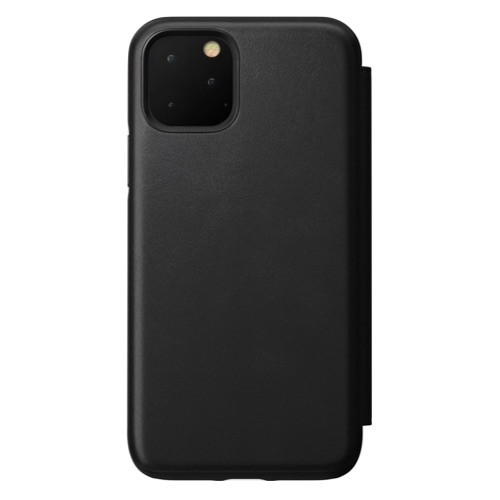 Nomad Rugged Folio Étui portefeuille en cuir iPhone 11 Pro Noir