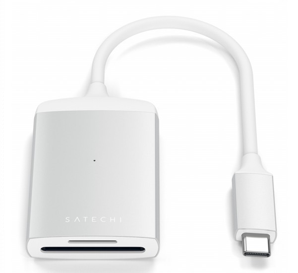 Satechi Adaptateur USB-C - Carte (Micro) SD UHS-II en Aluminum Argent