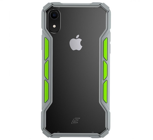 Element Case Rally - Coque Antichoc - iPhone XR - Grise et Verte