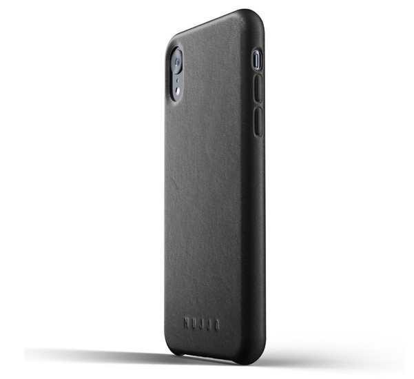 Mujjo Étui de protection en cuir iPhone XR noir
