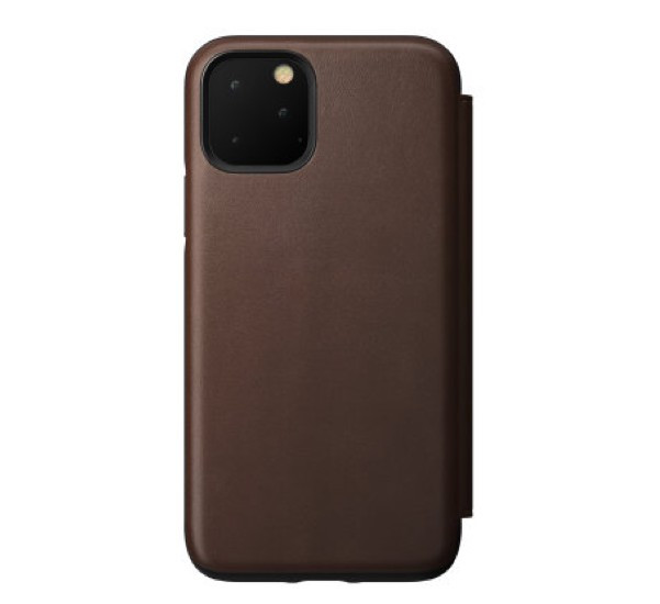 Nomad Rugged Folio Étui portefeuille en cuir iPhone 11 Pro Max Marron