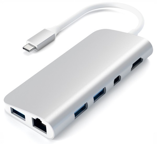 Adaptateur Satechi Type USB C vers Multimedia - Argent - Pour Mac