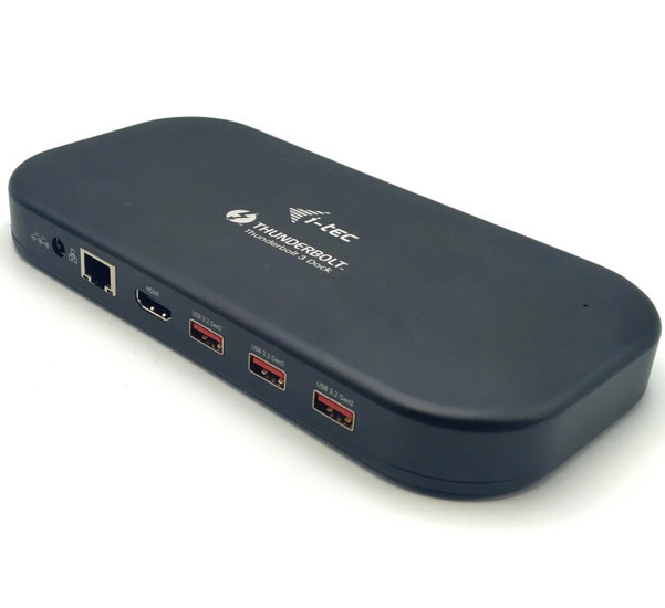 i-Tec Station d'accueil Thunderbolt 3/USB-C double 4K avec alimentation 60W et câble USB-C vers DisplayPort