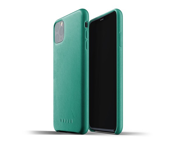 Mujjo - Coque iPhone 11 Pro Max de protection - en cuir - Vert