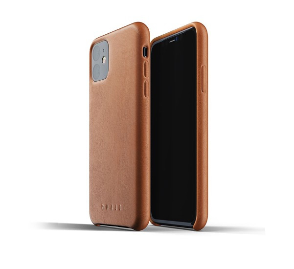 Mujjo - Coque iPhone 11 de protection - en cuir - Marron