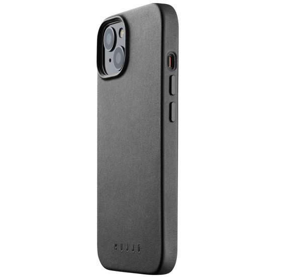 Mujjo Coque en cuir MagSafe pour iPhone 14 / 15 Plus - Noir