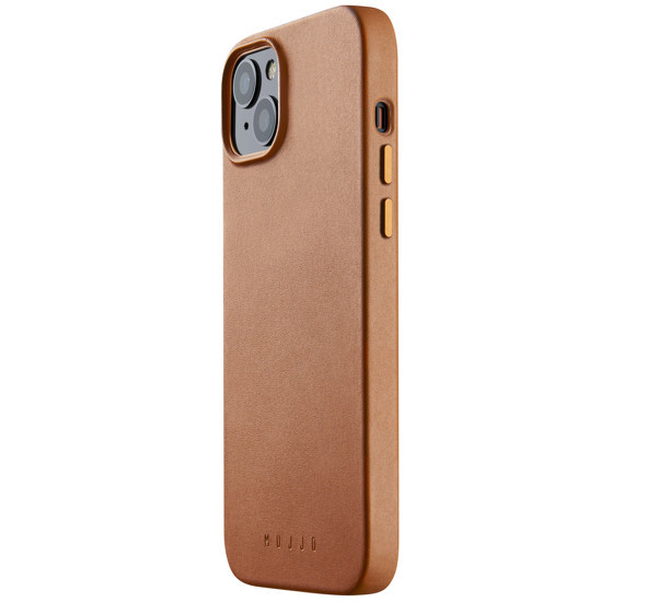 Mujjo Coque en cuir MagSafe pour iPhone 14 / 15 Plus - Brun