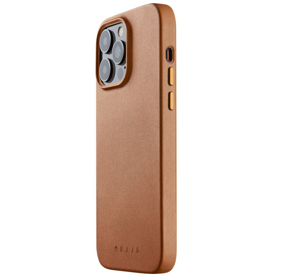 Mujjo Coque en cuir MagSafe pour iPhone 14 Pro Max - Brun