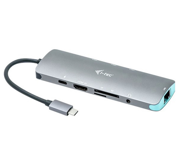 i-Tec - Thunderbolt 3 / USB-C 4K HDMI LAN Nano Hub - Gris