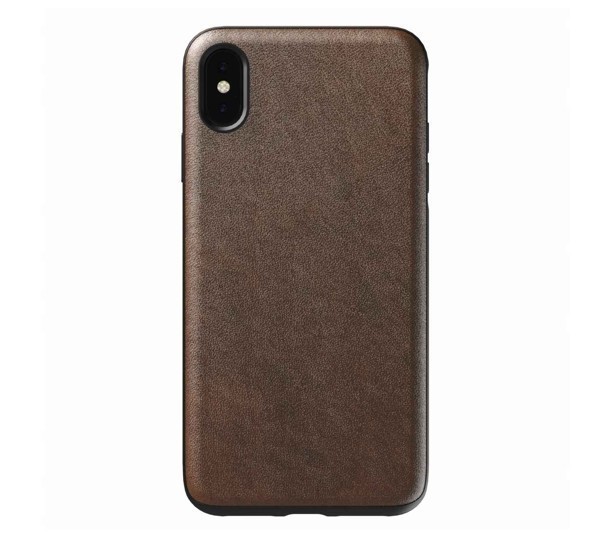 Nomad Rugged - Coque iPhone XS Max en cuir - marron