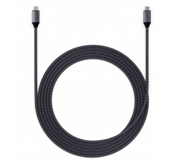 Satechi Câble de charge USB C vers USB C 100W Noir / Gris