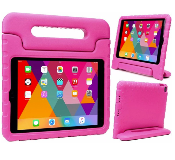 Casecentive - Coque de protection pour enfants avec poignée - iPad 10.2 2019 / 2020 / 2021 - Rose