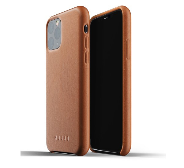 Mujjo - Coque iPhone 11 Pro de protection - en cuir - Marron