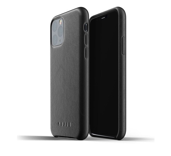 Mujjo - Coque iPhone 11 Pro de protection - en cuir - Noire