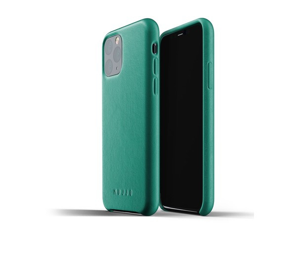 Mujjo - Coque iPhone XI de protection - en cuir - Vert