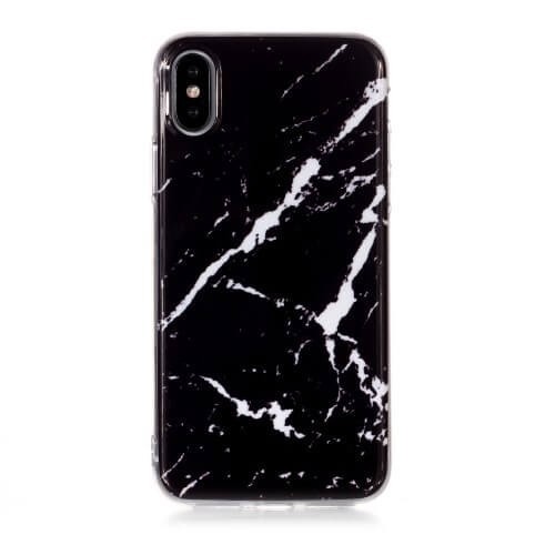 Casecentive - iPhone X / XS - Coque Rigide Ultra Fine - Marbre Noir