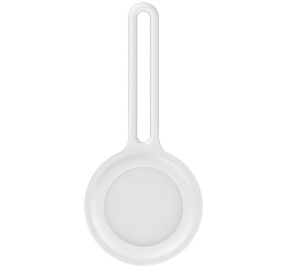 Casecentive -  Coque porte-clés pour AirTag en silicone - Blanc