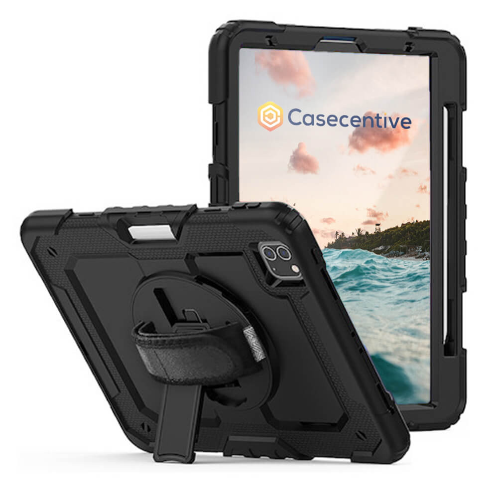 Casecentive Handstrap Pro Coque Antichoc Poignée iPad Pro 12.9" 2020