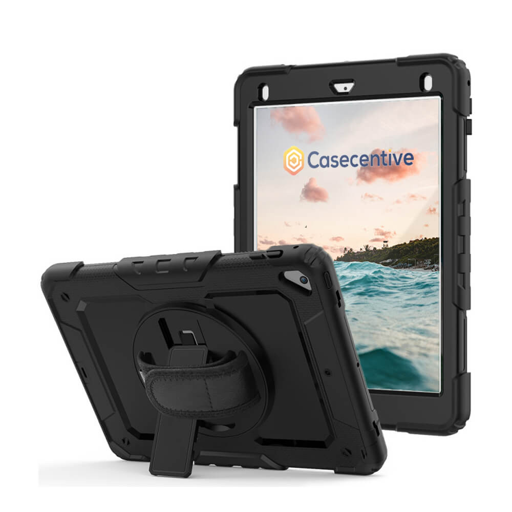 Casecentive Handstrap Pro Coque Antichoc avec Poignée iPad 2017 / 2018
