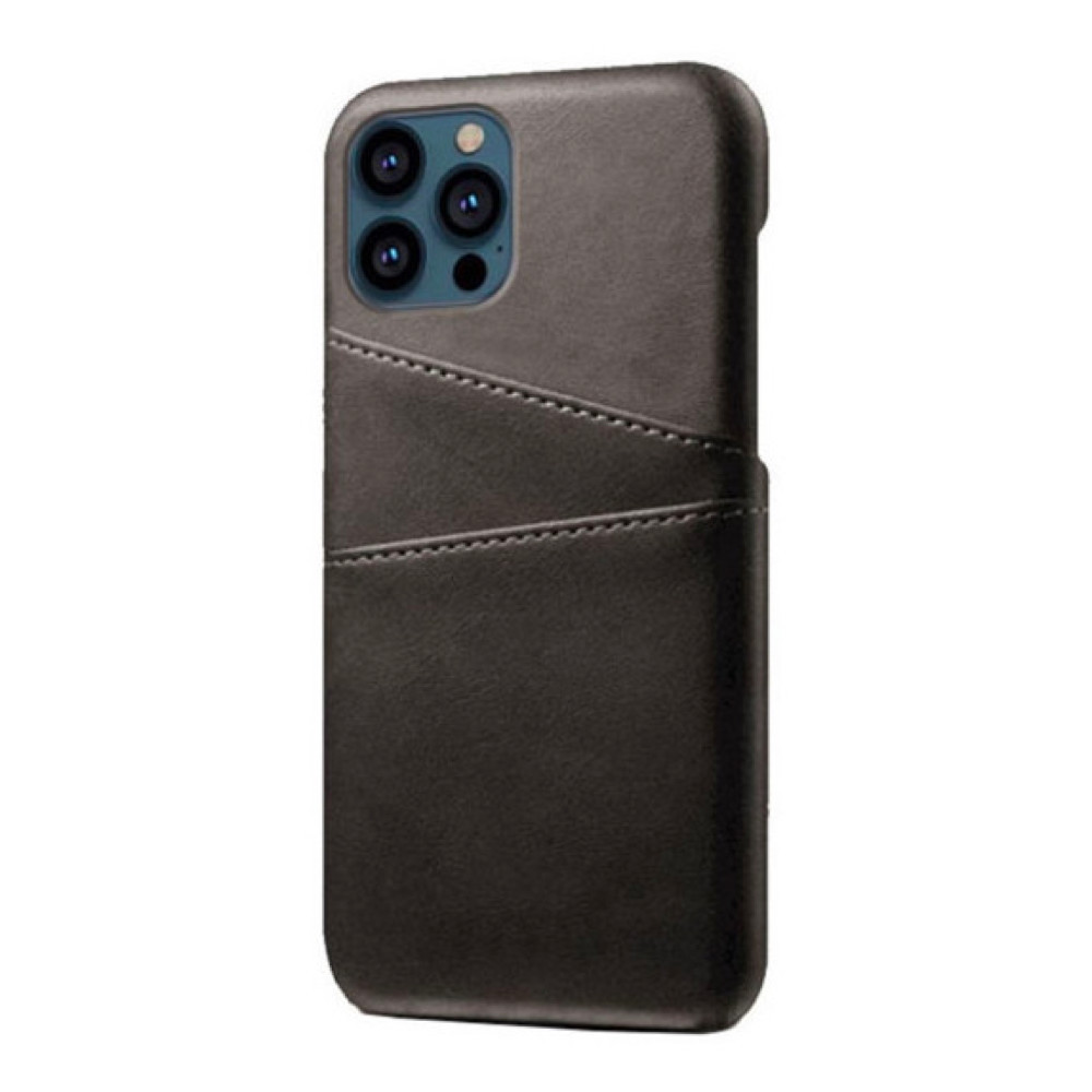 Casecentive Coque en cuir avec dos portefeuille pour iPhone 14 Plus - Noir