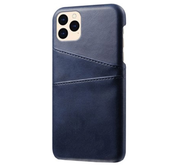 Casecentive Coque Portefeuille en cuir iPhone 12 / iPhone 12 Pro - Bleu