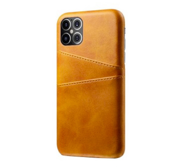 Casecentive Coque Portefeuille en cuir iPhone 12 Mini - Tan