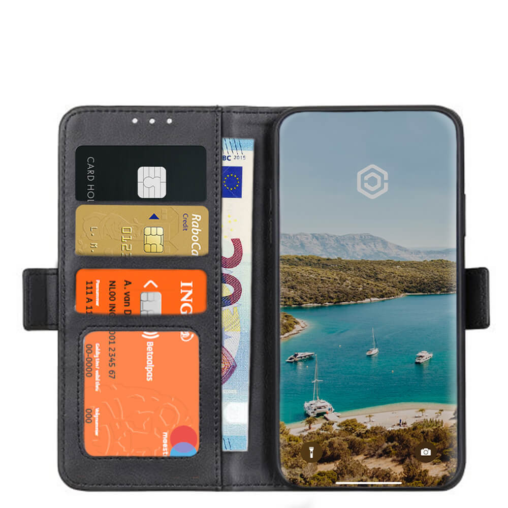 Casecentive - Étui portefeuille iPhone 12 Mini magnétique - Noir