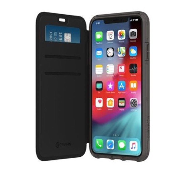 Griffin Survivor Clear Wallet - Étui iPhone 11 Pro portefeuille - Transparent / Noir