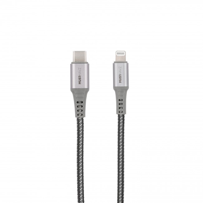 Musthavz Câble nylon MFi USB-C vers Lightning 1m