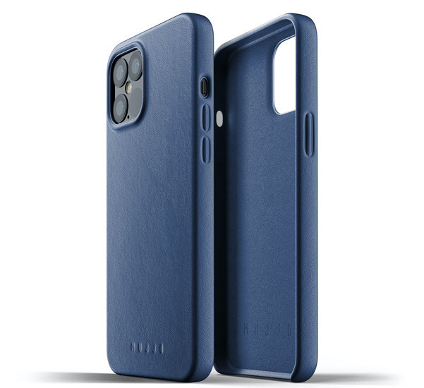 Mujjo - Coque cuir iPhone 12 Pro Max - Bleu