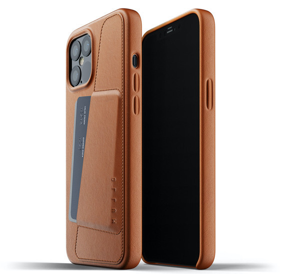 Mujjo - Coque cuir iPhone 12 Pro Max portefeuille - Marron