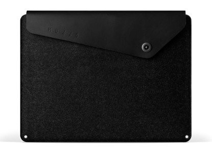 Mujjo Pochette en cuir pour MacBook Pro & Air retina 13" - Noire