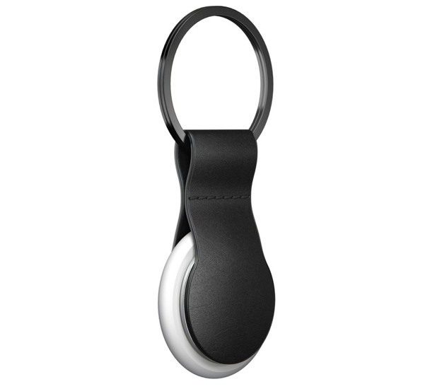Nomad -  Coque porte-clés pour AirTag en cuir - Noire 