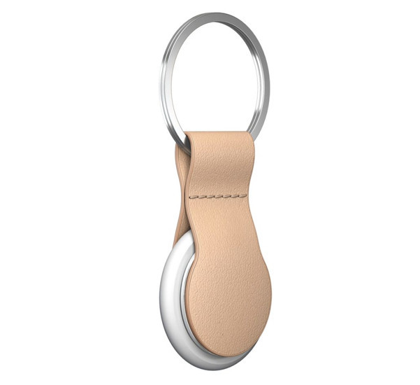 Nomad -  Coque porte-clés pour AirTag en cuir - Beige