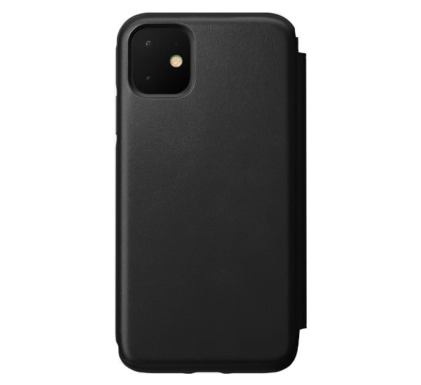 Nomad Rugged Folio Étui portefeuille en cuir iPhone 11 Noir