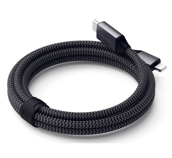 Satechi Adaptateur Type-C Vers Lightning - Cable 1,8m - Gris Sidéral